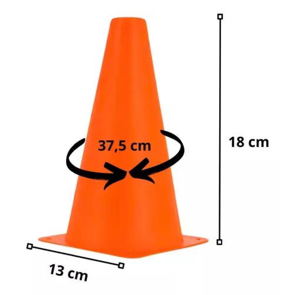 10 CONOS DE ENTRENAMIENTO 18CM CROSSFIT DEPORTE/ TRAFICO - 2