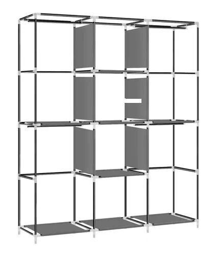 ARMARIO CLOSET ROPERO ARMABLE GRANDE GRIS - 2