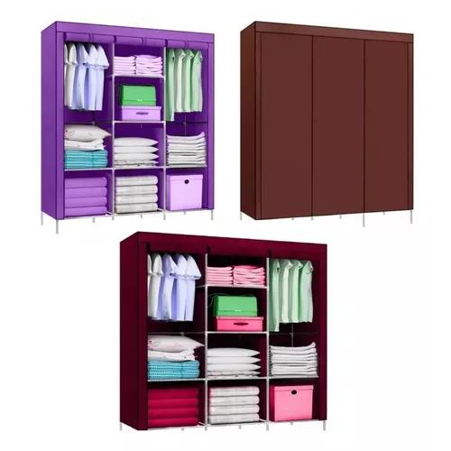 ARMARIO CLOSET ROPERO ARMABLE GRANDE GRIS - 6
