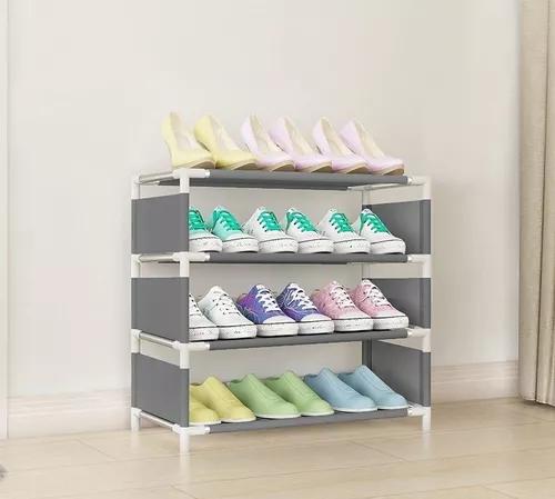 ZAPATERO ARMABLE 4 PISOS GRIS - 3