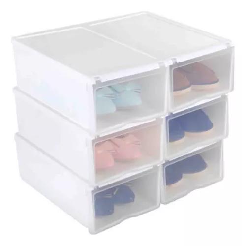 PACK 6 CAJAS ZAPATOS ORGANIZADORAS APILABLES - 1