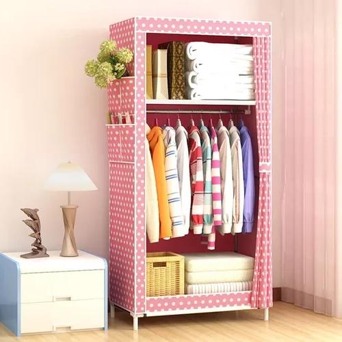 ARMARIO ROPERO ARMABLE 145X45X60 BAÑO ROSADO - 3