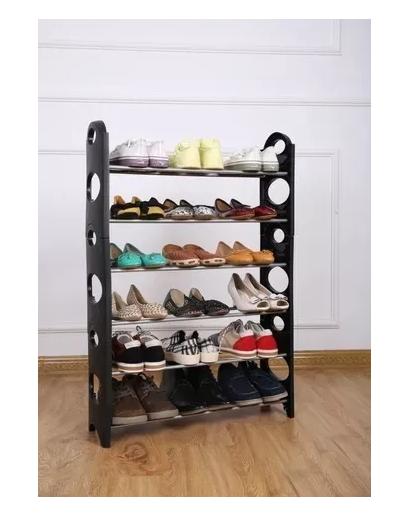 ZAPATERA ORGANIZADOR ZAPATOS 6 NIVELES 18 PARES NEGRO - 4