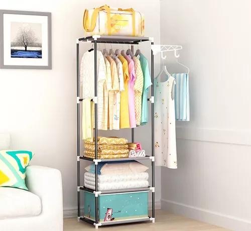 CLOSET ROPERO ARMABLE 170X55X36 NEGRO - 1