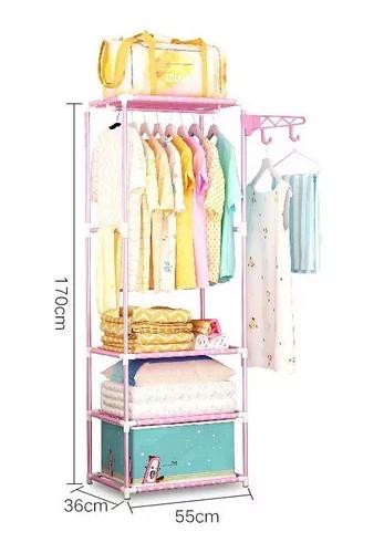 CLOSET ROPERO ARMABLE 170X55X36 NEGRO - 2