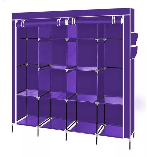 GUARDA ROPA ARMABLE ROPERO GRANDE 170X170X45CM PÚRPURA - 4