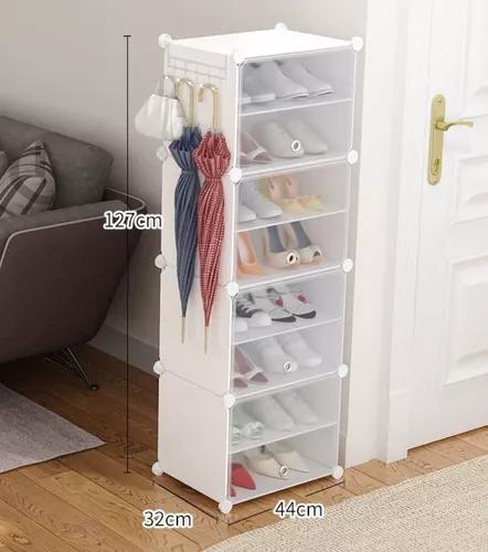 ZAPATERO ORGANIZADOR ARMABLE COMBINACIÓN LIBRE 8N1 BLANCO - 1
