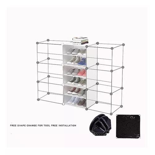 ZAPATERO ORGANIZADOR ARMABLE COMBINACIÓN LIBRE 6N BLANCO - 2