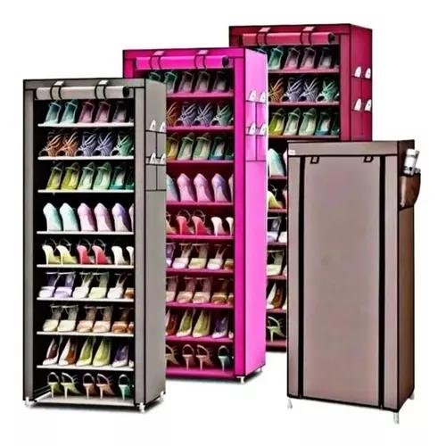 ZAPATERO ORGANIZADOR ARMABLE 9 PISOS MARRÓN - 1