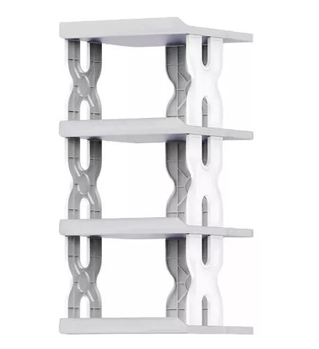ZAPATERO ARMABLE ALUMINIO 4 PISOS PEQUEÑO 56CMX26CM - 1