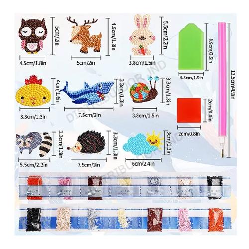 KIT DE 43 HERRAMIENTAS DIY PARA PINTURA DIAMANTE 5D DE ANIMALES - 2