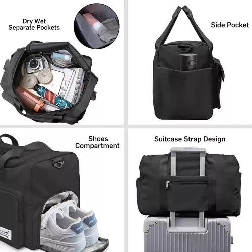 BOLSO VIAJE DEPORTIVO 35 LITROS COLOR NEGRO POLIÉSTER - 2