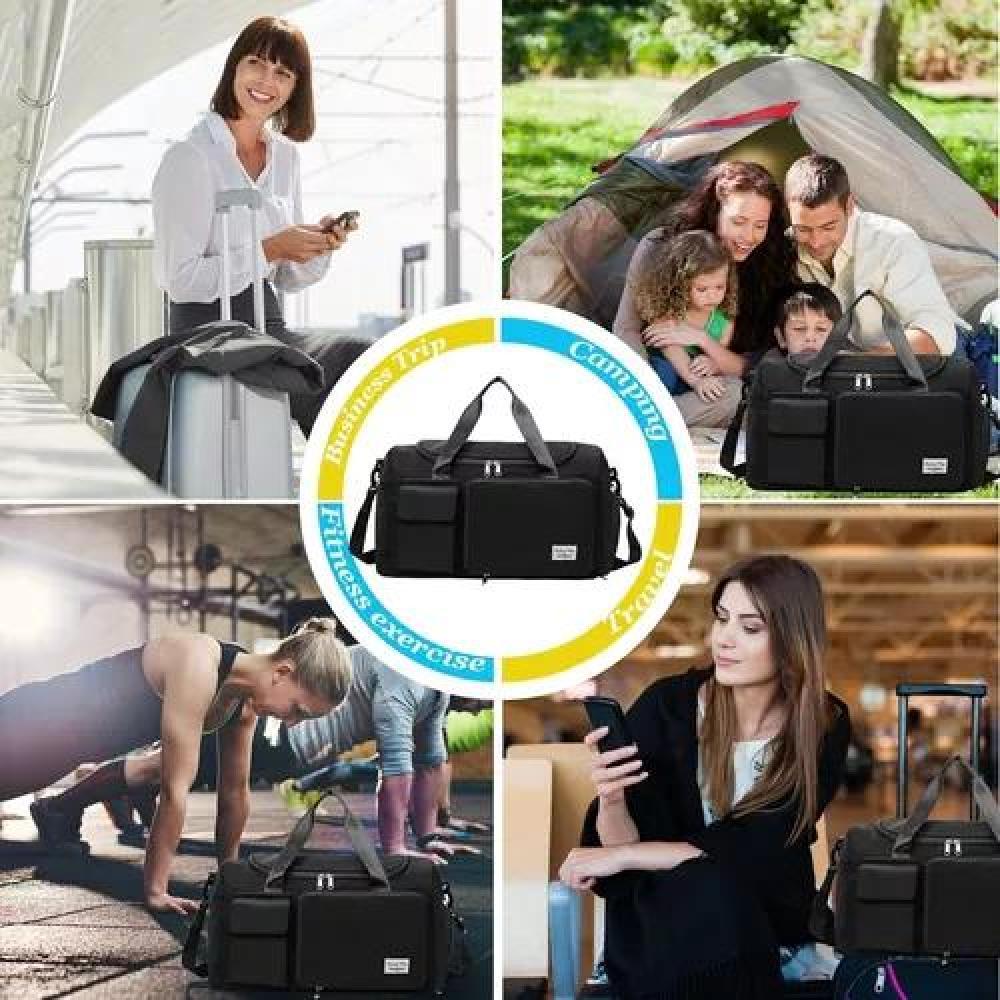 BOLSO VIAJE DEPORTIVO 35 LITROS COLOR NEGRO POLIÉSTER - 8