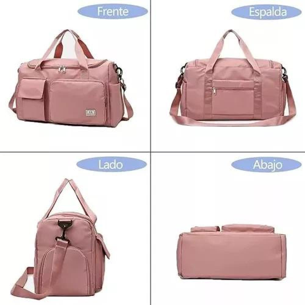 BOLSO VIAJE DEPORTIVO 35 LITROS COLOR ROSADO POLIÉSTER - 2