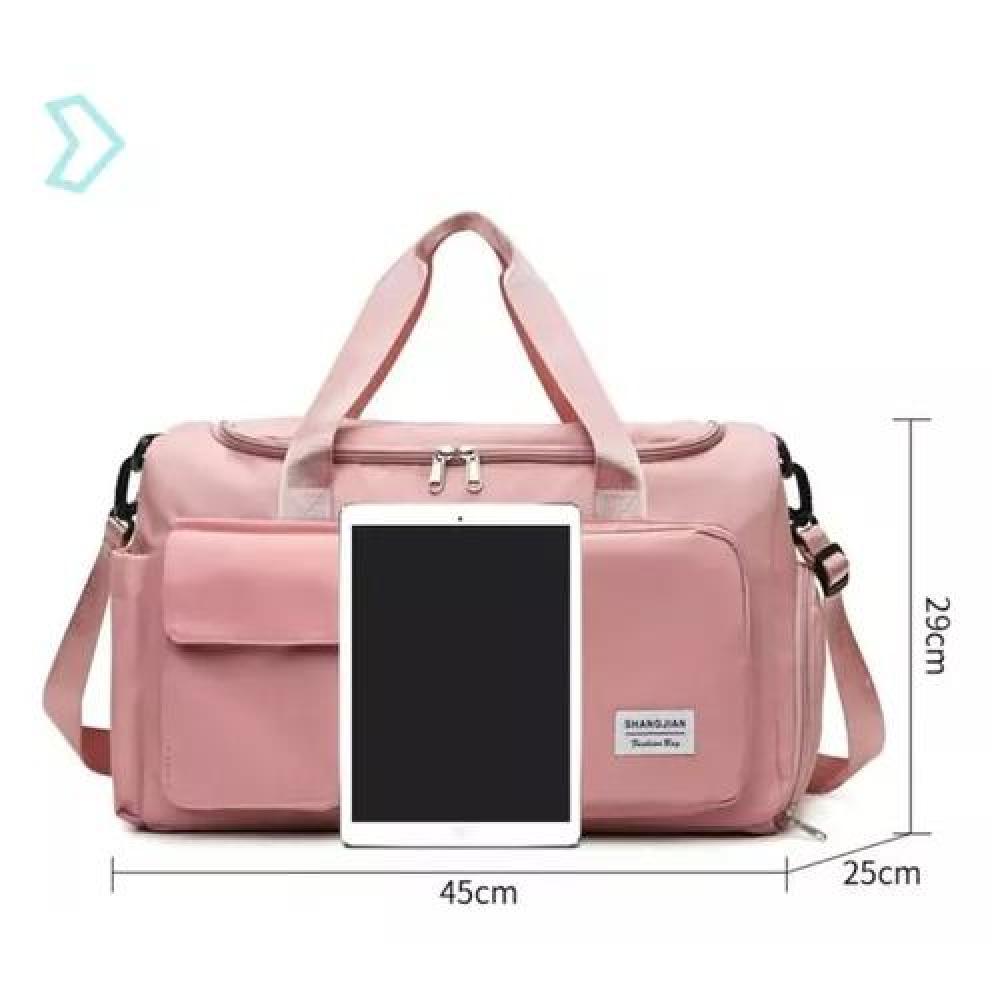 BOLSO VIAJE DEPORTIVO 35 LITROS COLOR ROSADO POLIÉSTER - 3
