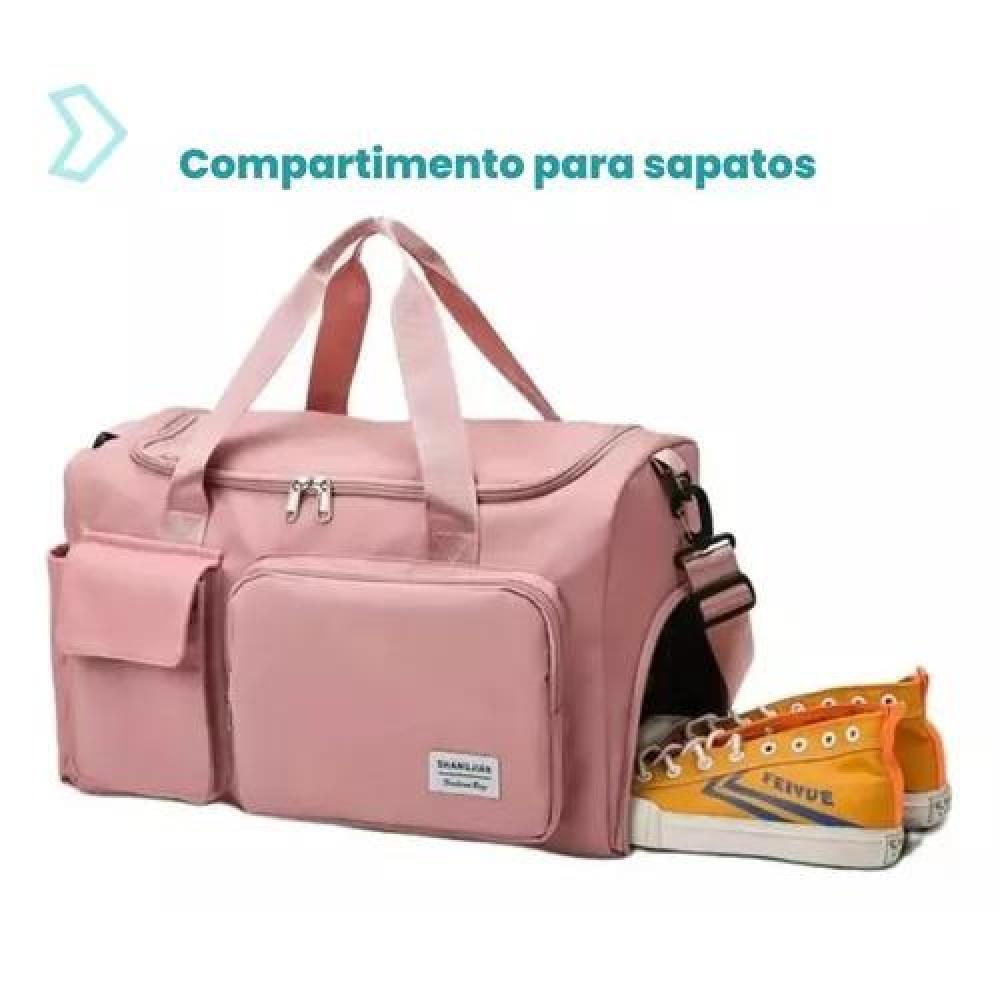 BOLSO VIAJE DEPORTIVO 35 LITROS COLOR ROSADO POLIÉSTER - 6