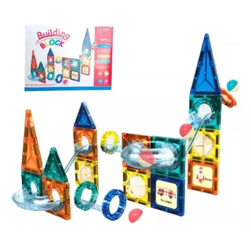 BLOQUES DE CONSTRUCCIÓN MULTICOLOR MAGNÉTICOS TOBOCAN 42 PCS JUGUETE - 1