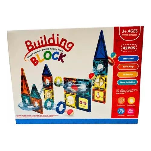 BLOQUES DE CONSTRUCCIÓN MULTICOLOR MAGNÉTICOS TOBOCAN 42 PCS JUGUETE - 3