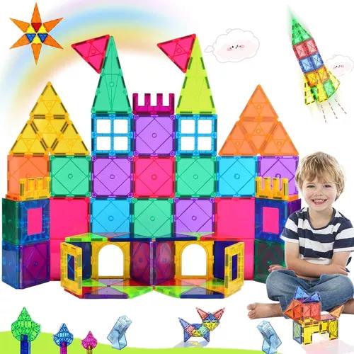 BLOQUES MAGNÉTICOS MULTICOLOR 22 PIEZAS CONSTRUCCIÓN PARA NIÑOS - 4
