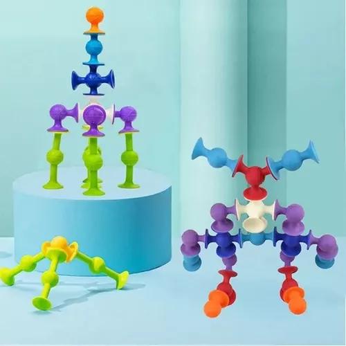 JUEGO DE CHUPONES 33 PCS BLOQUES DE CONSTRUCCIÓN DE SILICONA MULTICOLOR - 6