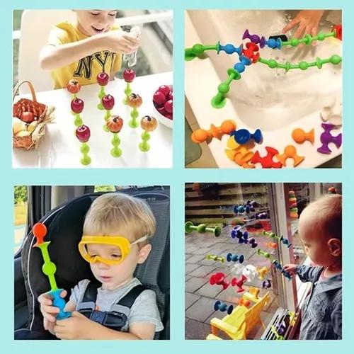 JUEGO DE CHUPONES 33 PCS BLOQUES DE CONSTRUCCIÓN DE SILICONA MULTICOLOR - 7