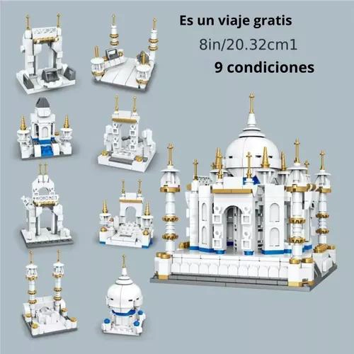 CASA MINIATURA TAJ MAHAL DE BLOQUES DE CONSTRUCCIÓN BLANCA - 6