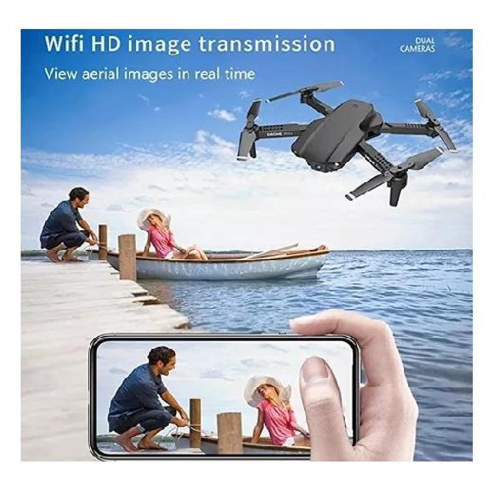 DRON CON DOBLE CÁMARA AJUSTABLE FPV PLEGABLE NEGRO - 2
