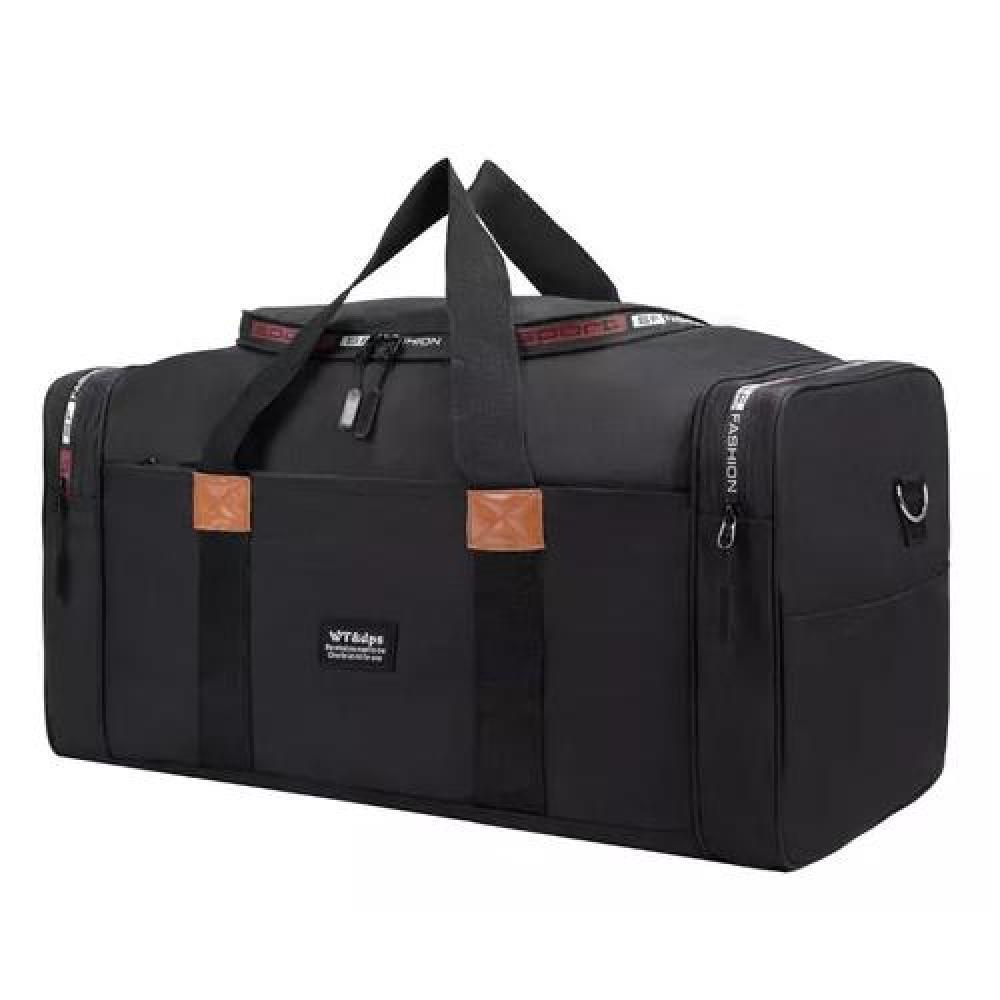 BOLSO FITNESS MODA VIAJES GRAN CAPACIDAD COLOR NEGRO TELA - 1