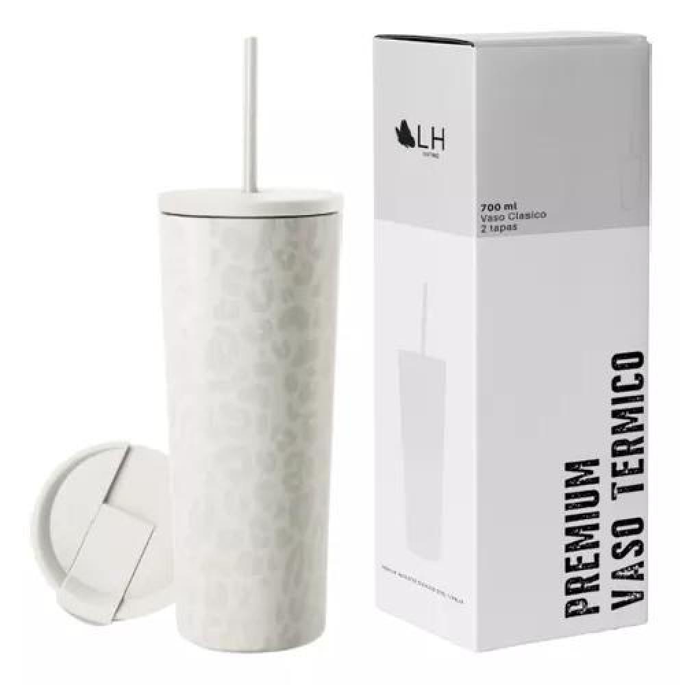VASO TÉRMICO MUG LH 700 LT, ACERO INOXIDABLE, FRÍO Y CALOR, COLOR BLANCO - 1