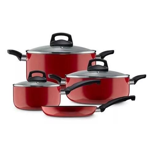 BATERIA 7 PIEZAS ROSSO ILKO COLOR ROJO - 1