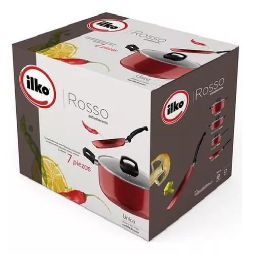 BATERIA 7 PIEZAS ROSSO ILKO COLOR ROJO - 4