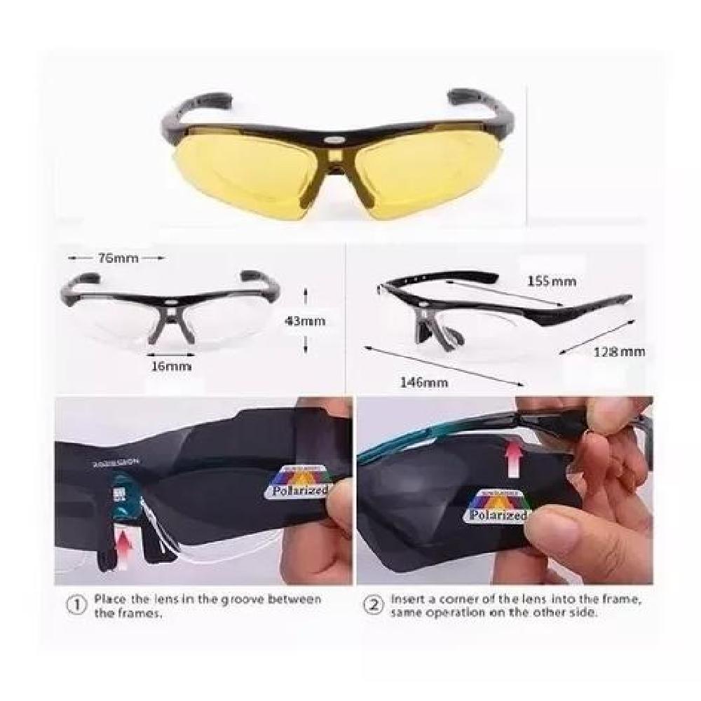 LENTES DEPORTIVOS 5 EN 1, BICICLETA OUTDOOR RUNNING - 3