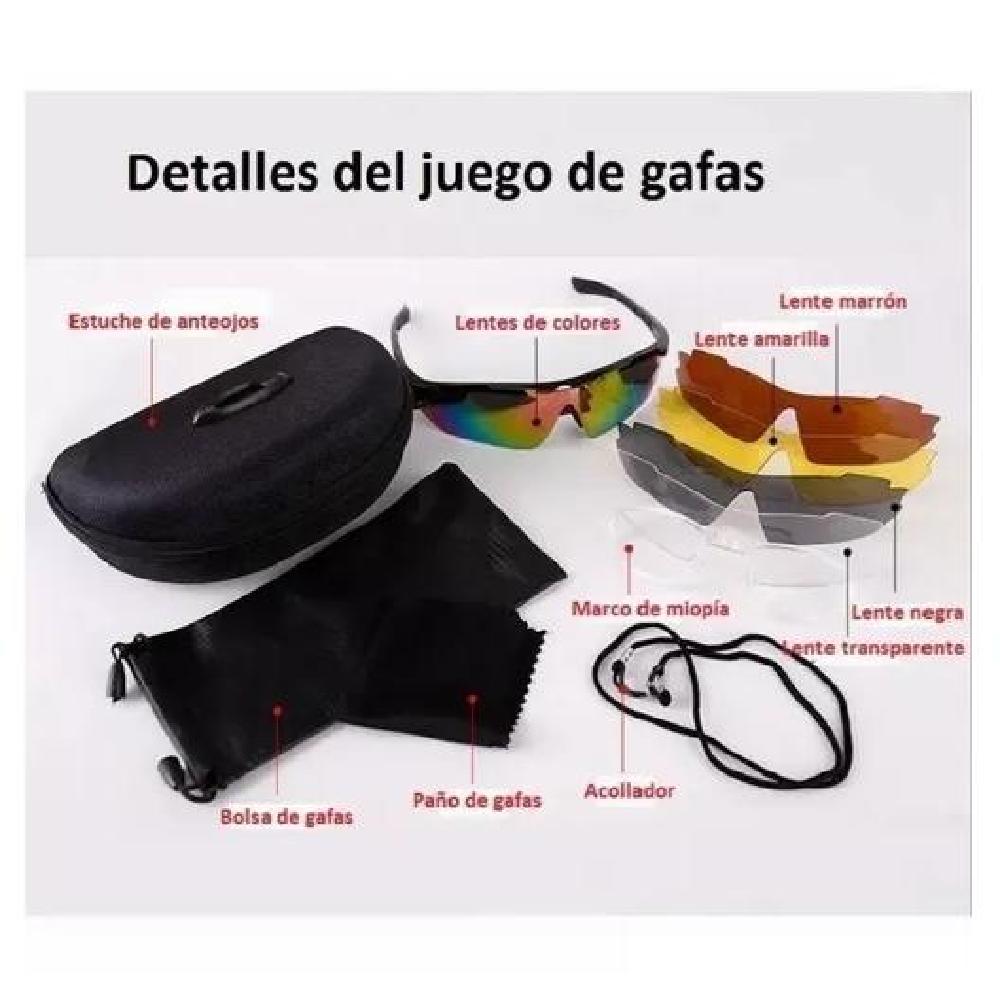 LENTES DEPORTIVOS 5 EN 1, BICICLETA OUTDOOR RUNNING - 4