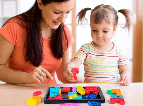 ROMPECABEZA PÚRPURA JUEGO POP IT BURBUJAS BLOQUES TETRIS PUZZLE - 5