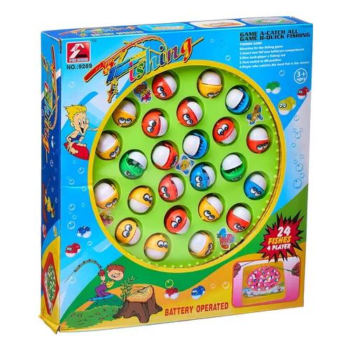 JUGUETE DE PESCA GIRATORIO MAGNÉTICO ELECTRÓNICO PARA NIÑOS VERDE - 1