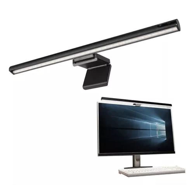 BARRA DE LUZ LED PARA MONITOR, LÁMPARA DE ESCRITORIO, NOTEBOOK, EN COLOR NEGRO - 1