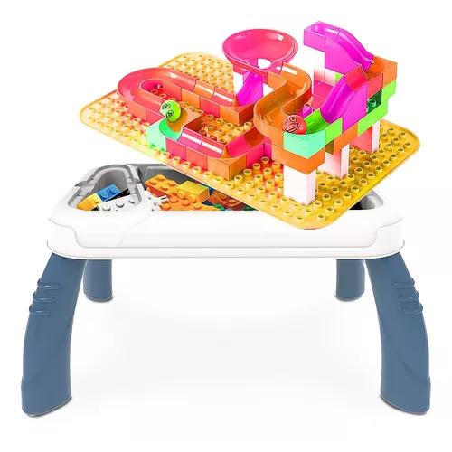 MESA DE BLOQUES DE CONSTRUCCIÓN CON 106 PIEZAS MULTICOLOR - 1