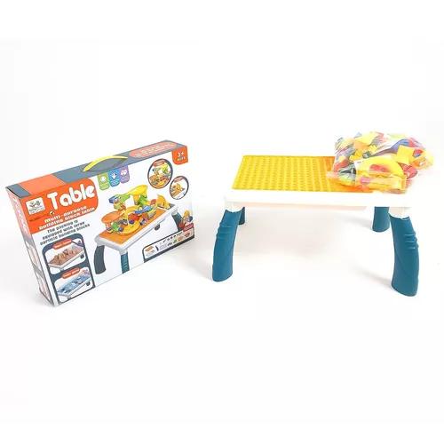 MESA DE BLOQUES DE CONSTRUCCIÓN CON 106 PIEZAS MULTICOLOR - 2