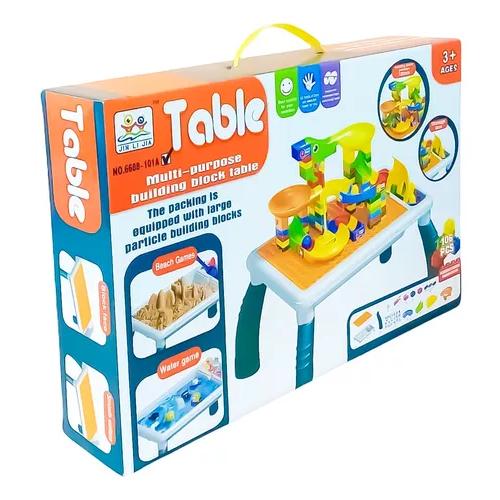 MESA DE BLOQUES DE CONSTRUCCIÓN CON 106 PIEZAS MULTICOLOR - 3
