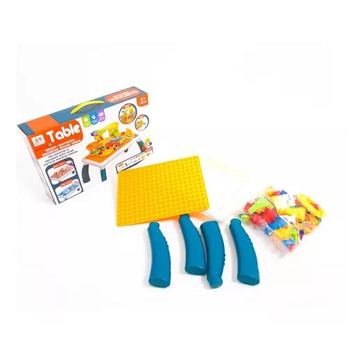 MESA DE BLOQUES DE CONSTRUCCIÓN CON 106 PIEZAS MULTICOLOR - 5