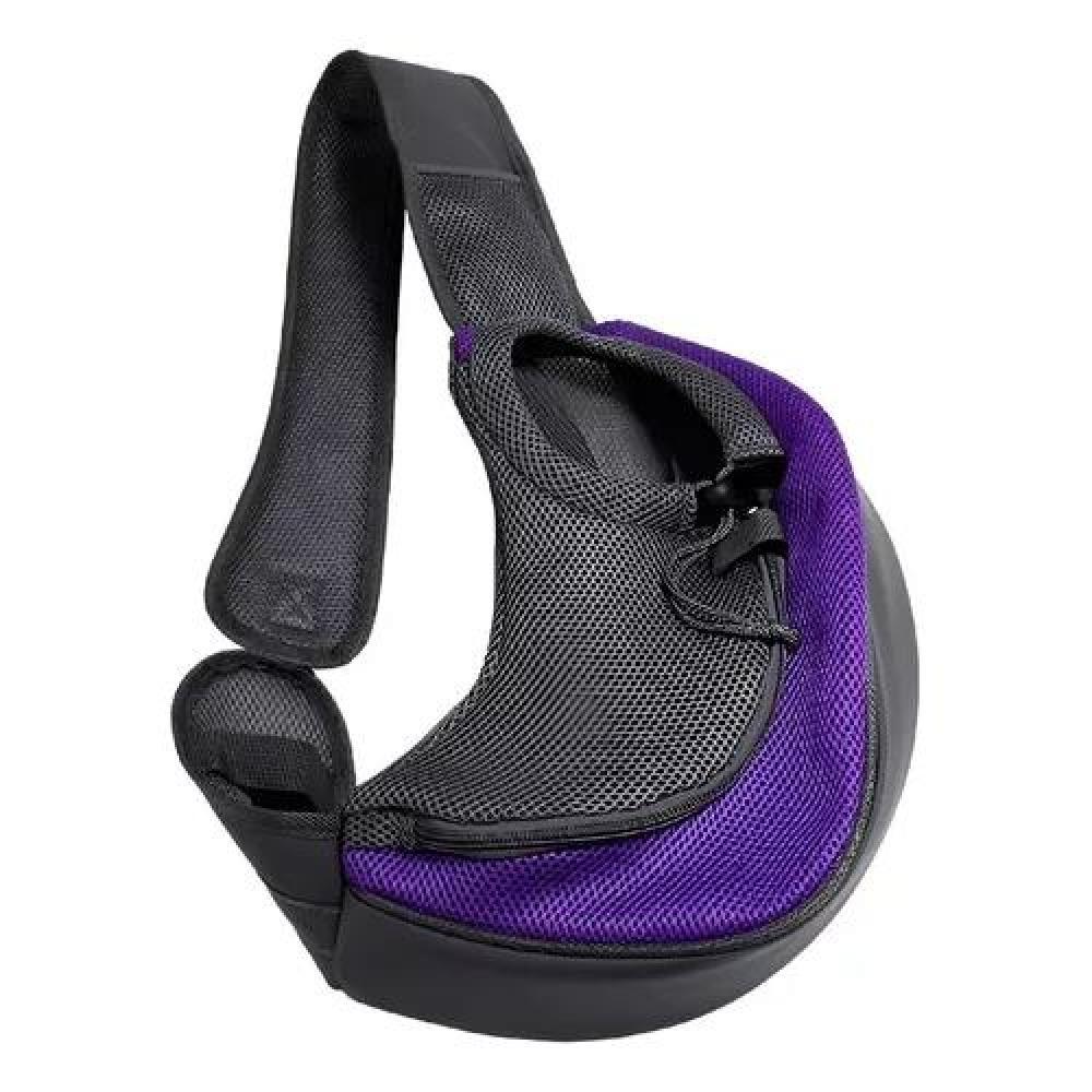 BOLSO PERROS Y GATOS TRANSPORTADOR MOCHILA MORADA - 2