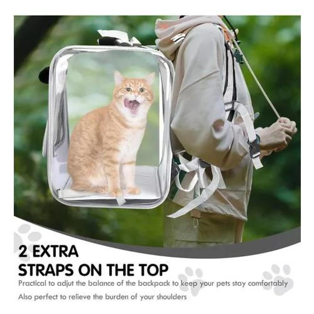 BOLSO PERROS Y GATOS MOCHILA JAULA TRANSPORTE NEGRO - 3