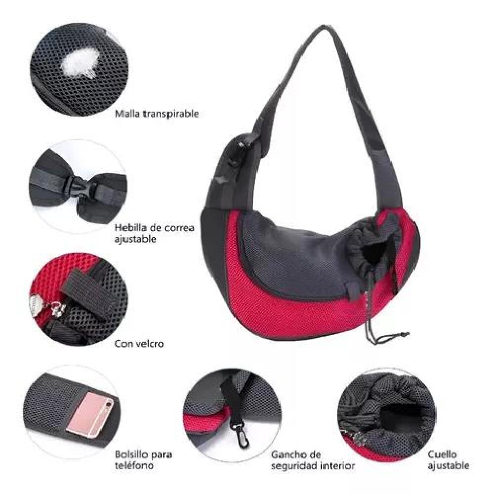 BOLSO PERROS Y GATOS TRANSPORTADOR MOCHILA FUCSIA - 8
