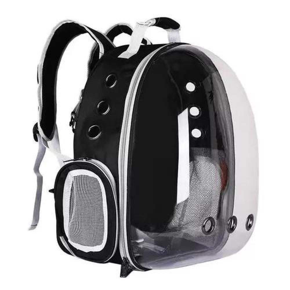 BOLSA VIAJE GATOS MOCHILA TRANSPARENTE NEGRO - 1