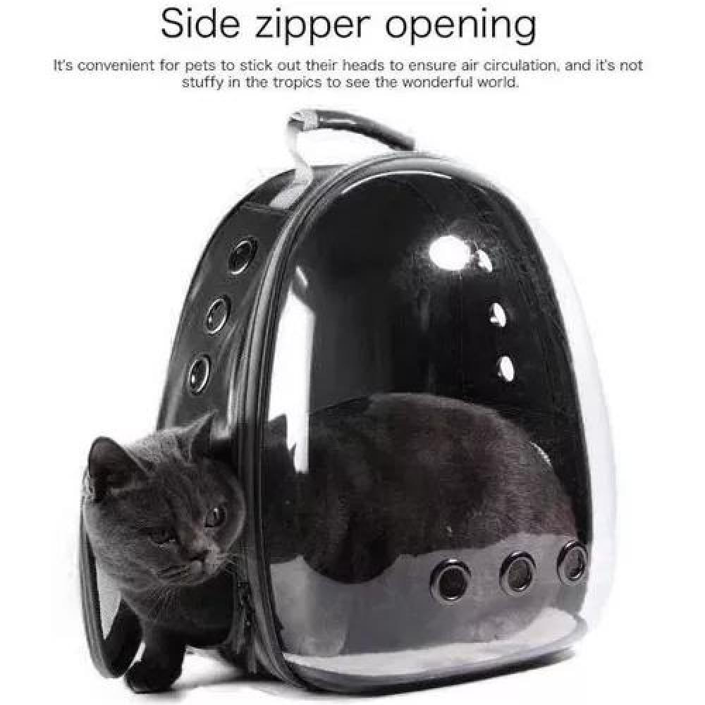 BOLSA VIAJE GATOS MOCHILA TRANSPARENTE NEGRO - 6
