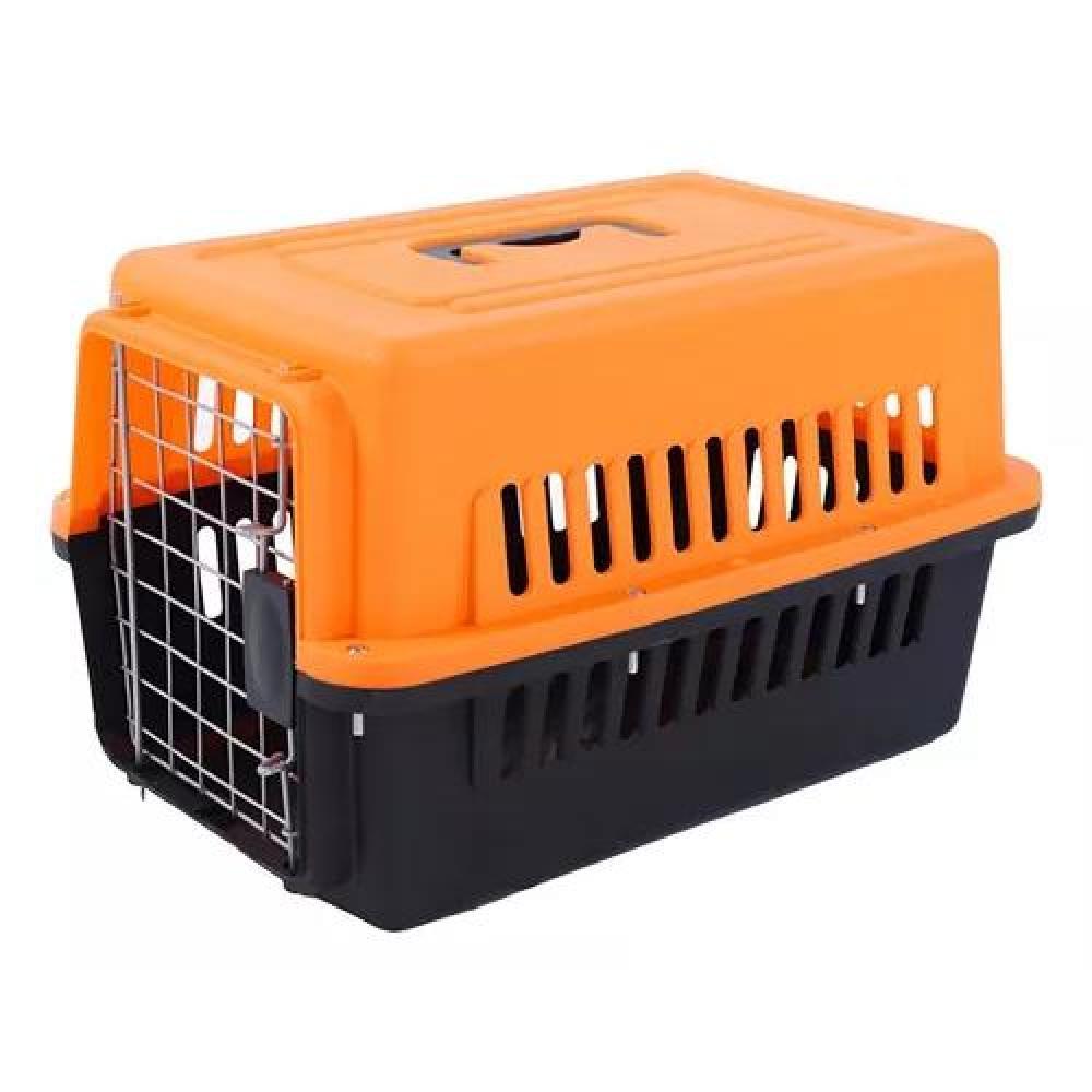 CAJA TRANSPORTADORA NARANJA Y NEGRO - 1