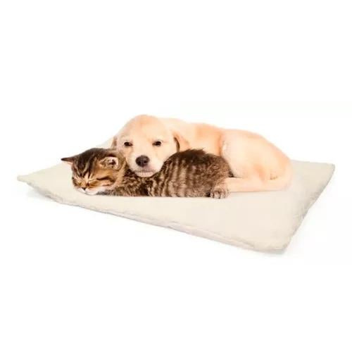 CAMA TÉRMICA PARA MASCOTAS PERROS Y GATOS CREMA - 1