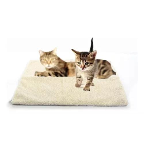CAMA TÉRMICA PARA MASCOTAS PERROS Y GATOS CREMA - 3
