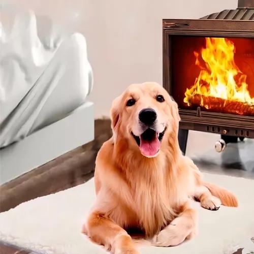 CAMA TÉRMICA PARA MASCOTAS PERROS Y GATOS CREMA - 5