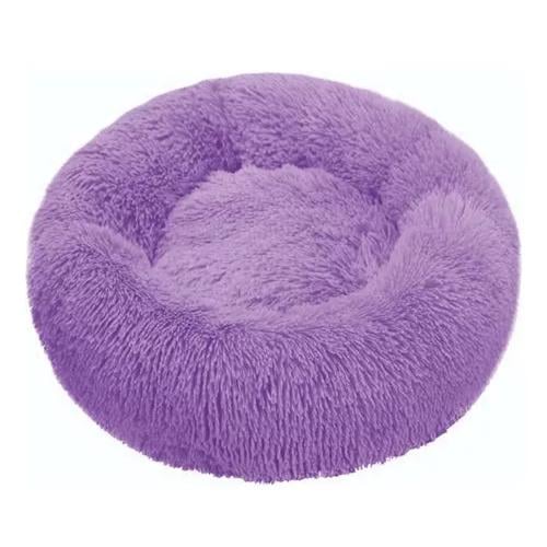 CAMA PARA MASCOTAS FELPA ANTIESTRÉS 80 CM XL VIOLETA - 2